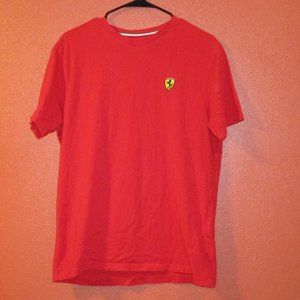 Ferrari Scuderia Sport Car Woman X Large Red Yellow Black Short Sleeve Shirt